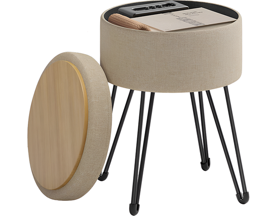 SONGMICS Small Vanity Stool Chair with Storage