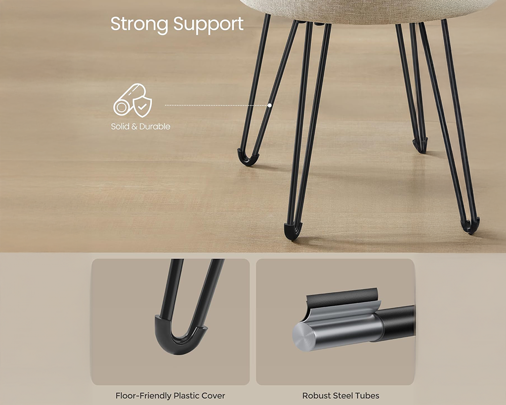 SONGMICS Small Vanity Stool Chair with Storage