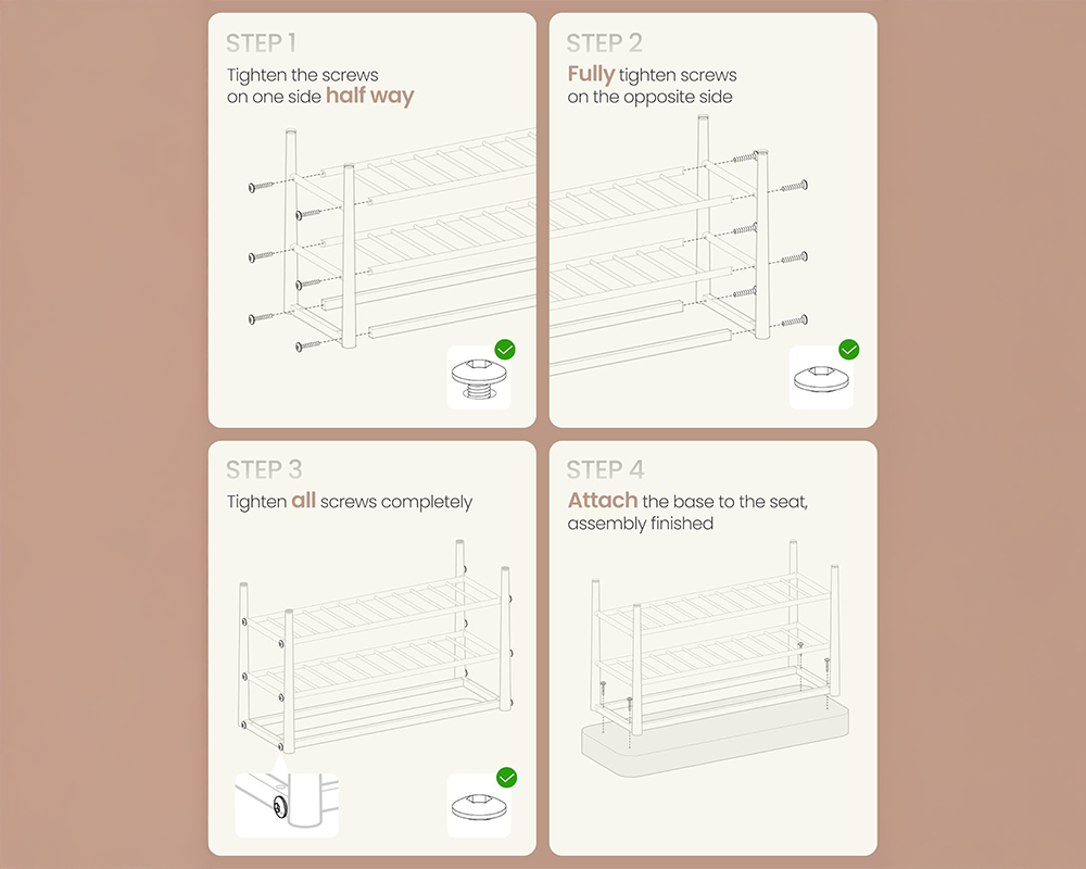Shoe Rack Storage Bench