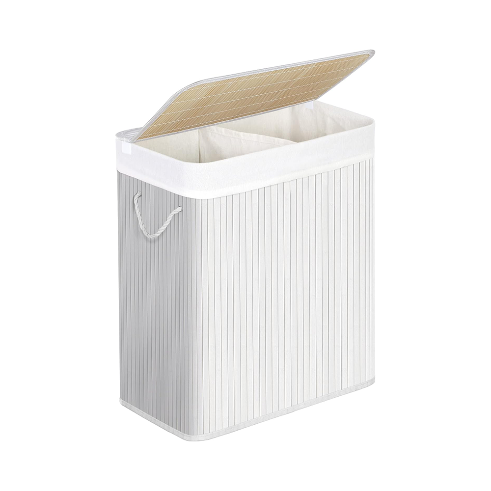 Large bamboo laundry basket