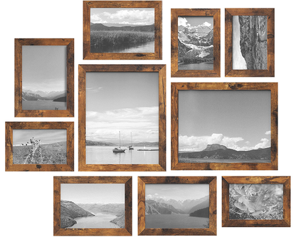 Classic rustic photo frames