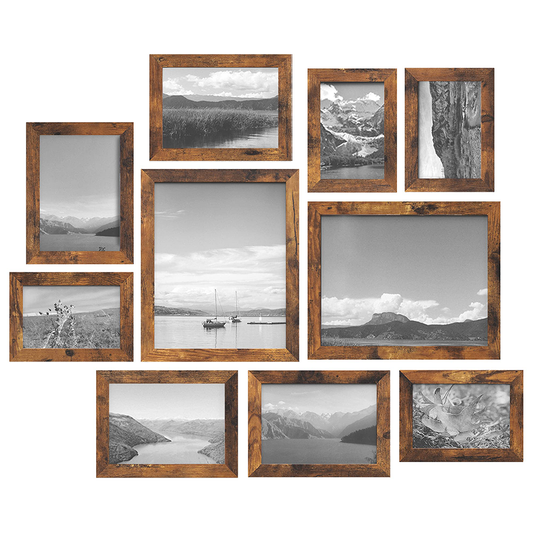 Rustic brown large photo frame