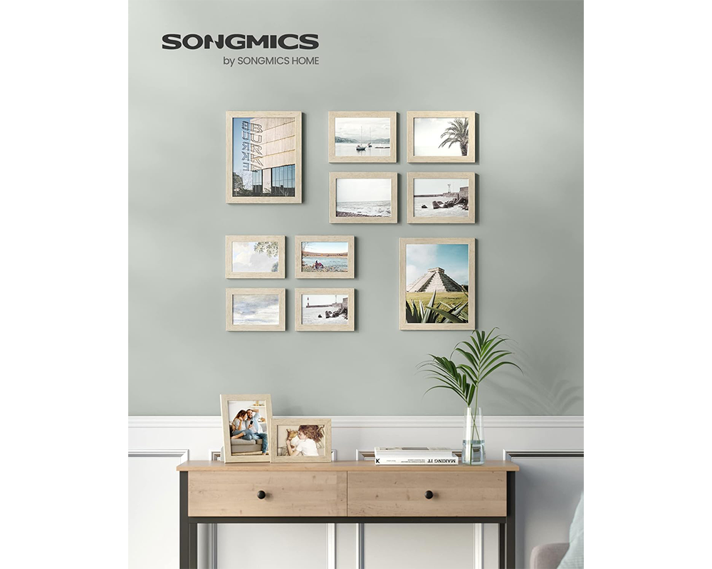 Clear glass photo frames