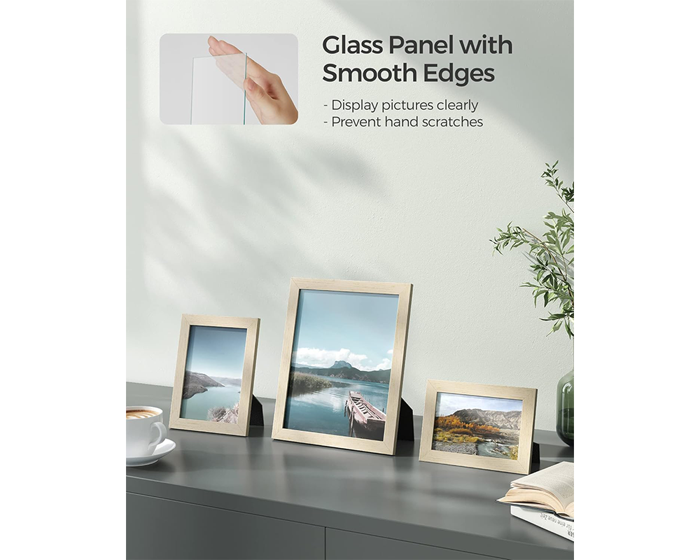 Elegant beige photo frames