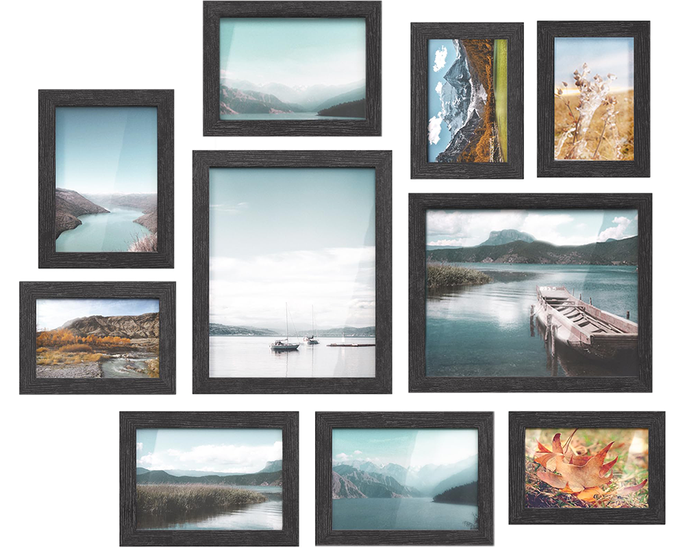 Classic black photo frames