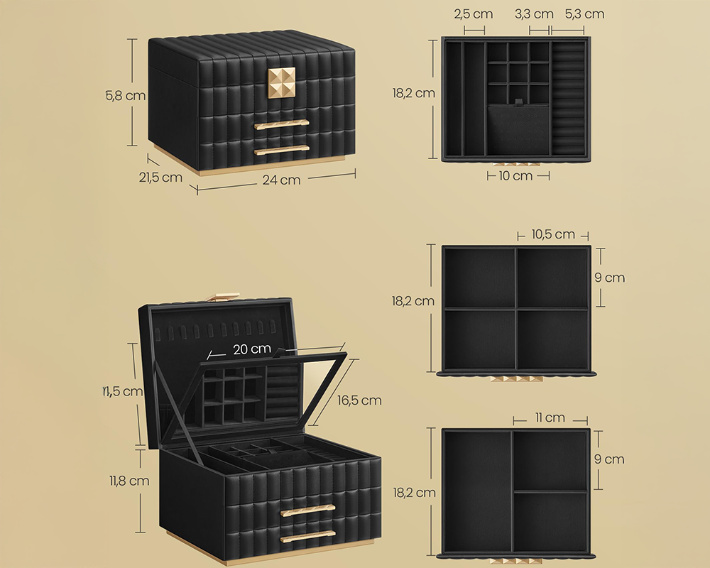 Compact jewellery organiser