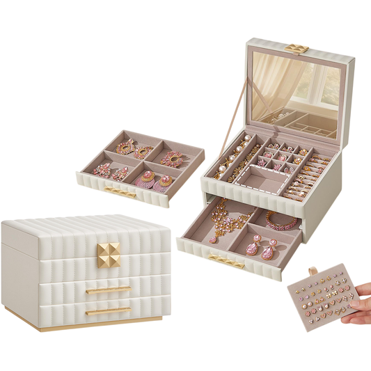 White jewellery box closed