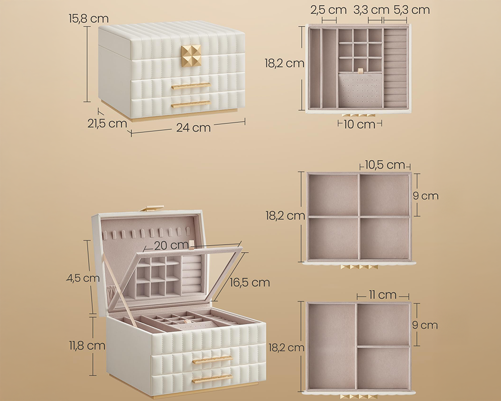 Compact jewellery organiser
