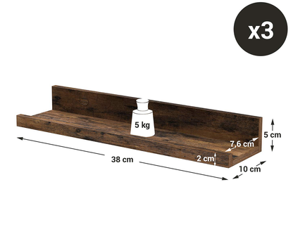 VASAGLE Wall Shelf Floating Shelves