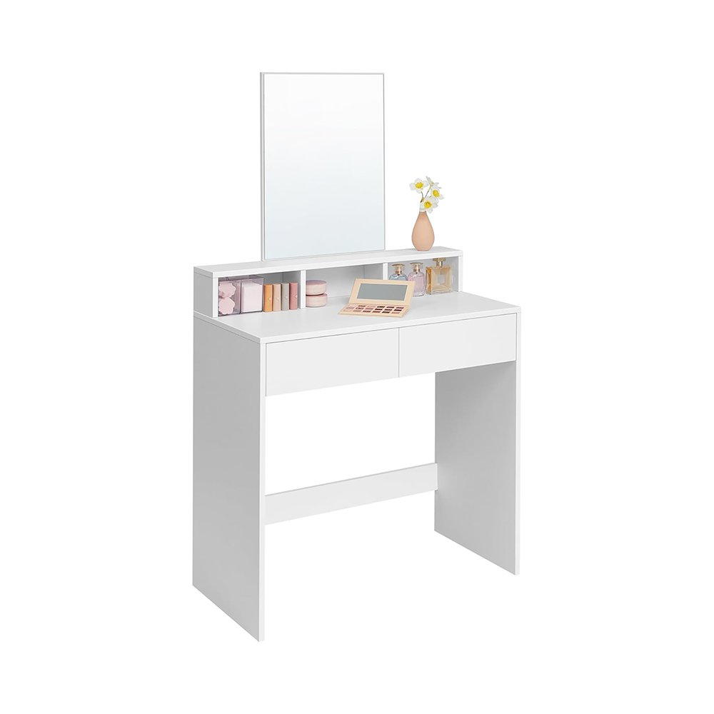 dressing table with large mirror