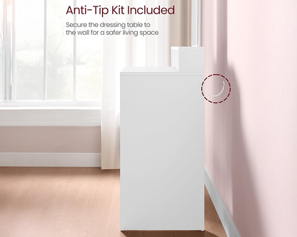 VASAGLE Dressing Table With Mirror