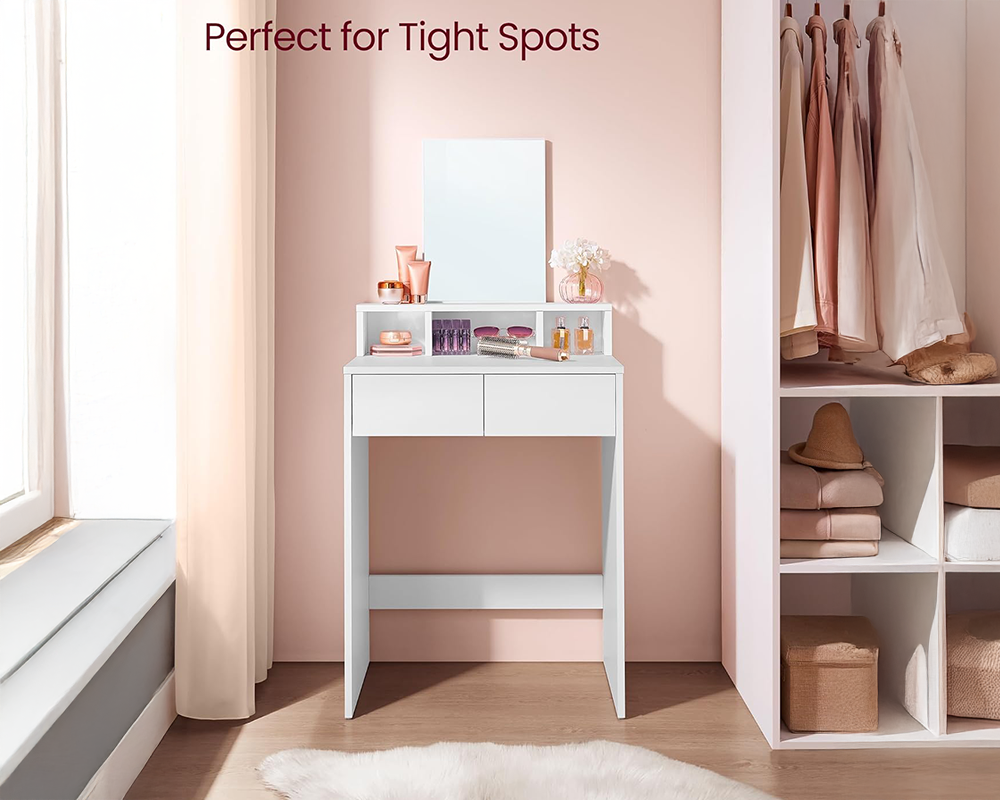 VASAGLE Dressing Table With Mirror