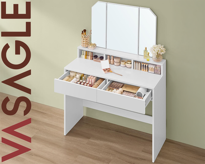 VASAGLE Dressing Table With Mirror
