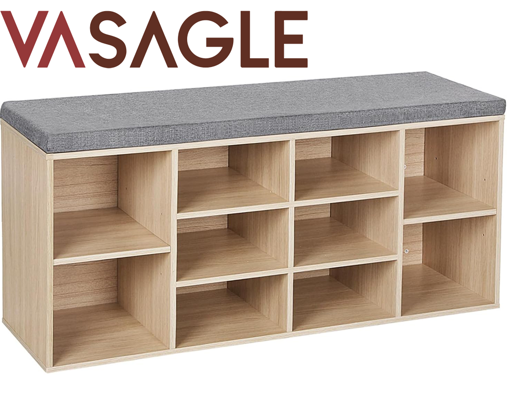 VASAGLE Shoe Rack Bench Shoe Storage Bench Shoe Rack