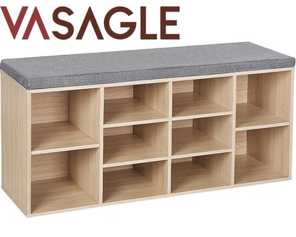 VASAGLE Shoe Rack Bench Shoe Storage Bench Shoe Rack