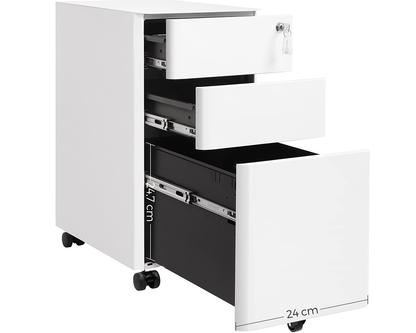 SONGMICS Office file Cabinet with Wheels File Organiser