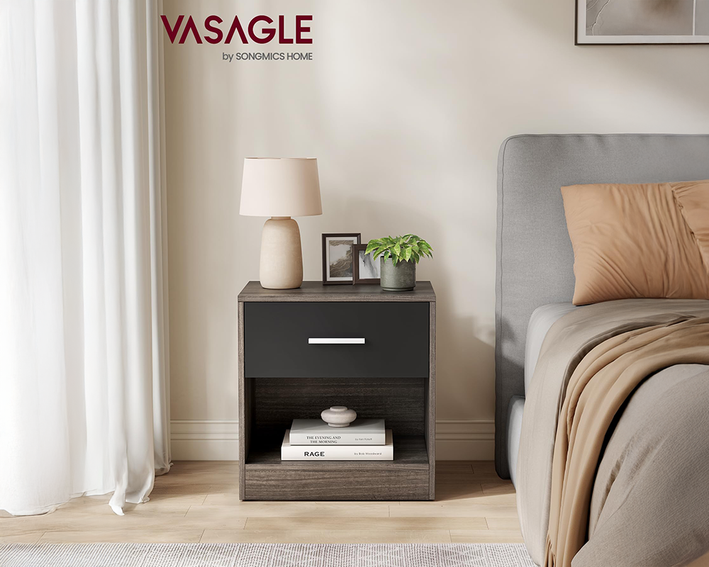 Bedside Table with Drawers