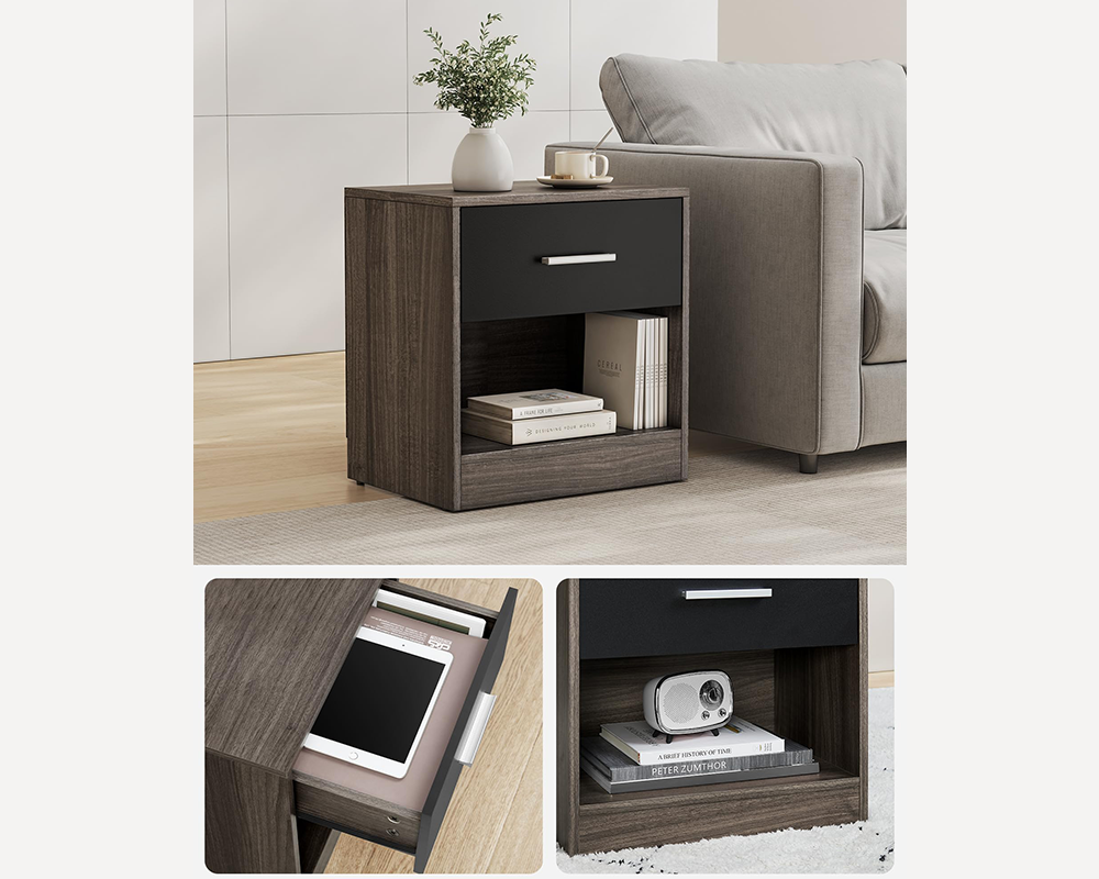 Bedside Table with Drawers