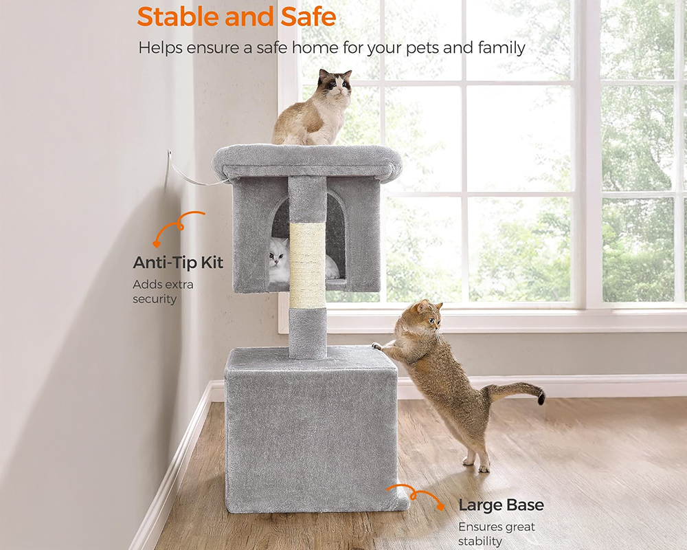 Cat Tree House with Scratching Posts