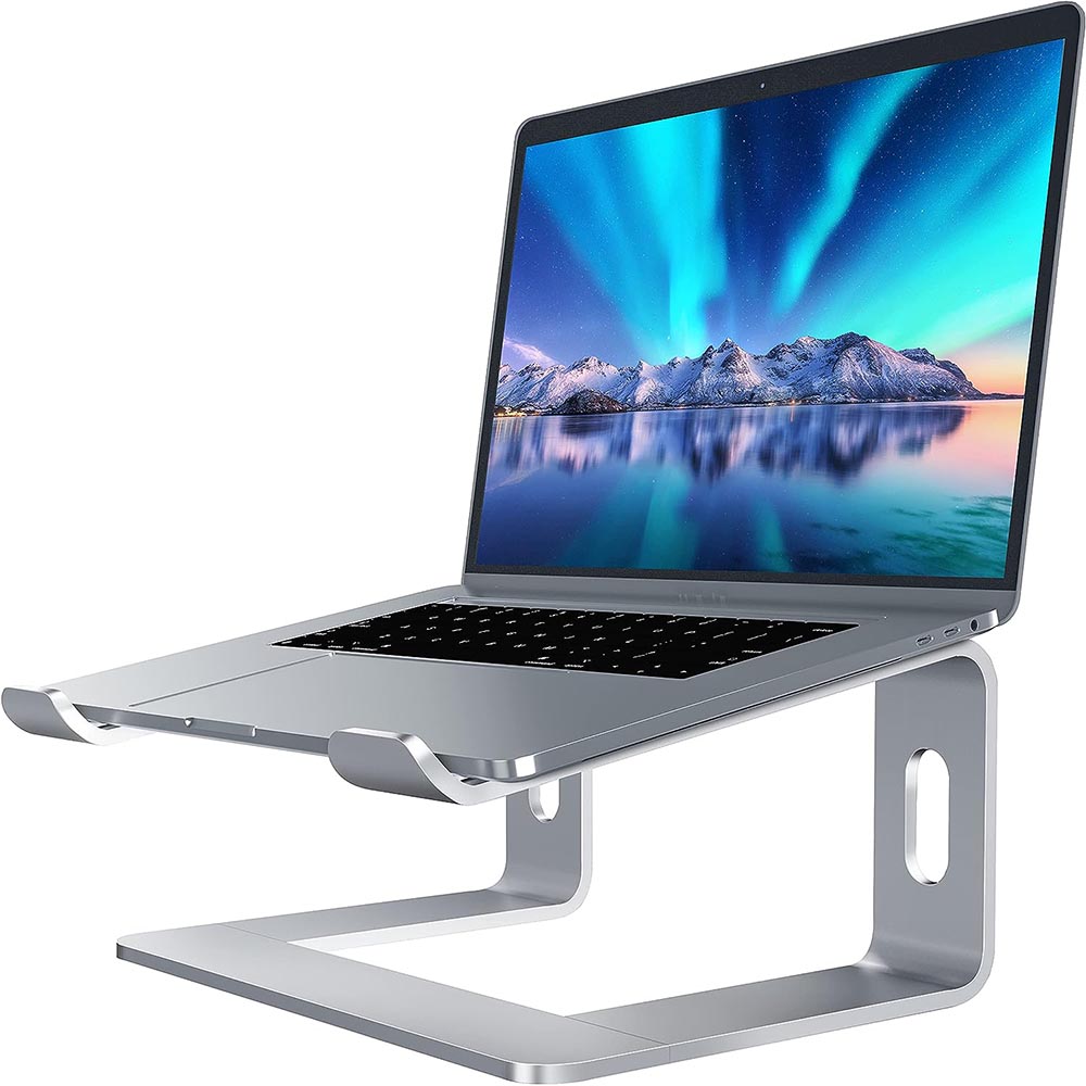 Aluminum laptop stand silver