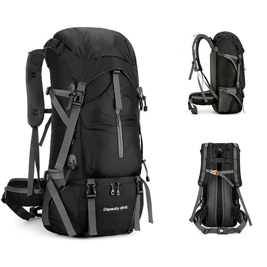 Black hiking backpack 70L
