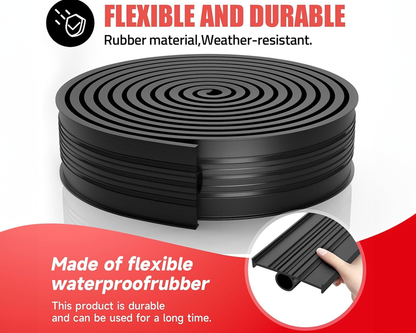 Universal Garage Door Seal, Garage Door Rubber Seal Strip Replacement 20ft