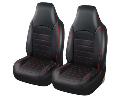 Car seat covers black red