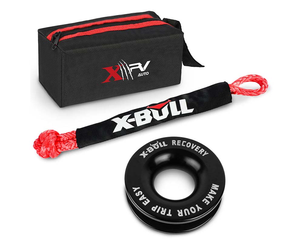 Soft shackle with storage bag