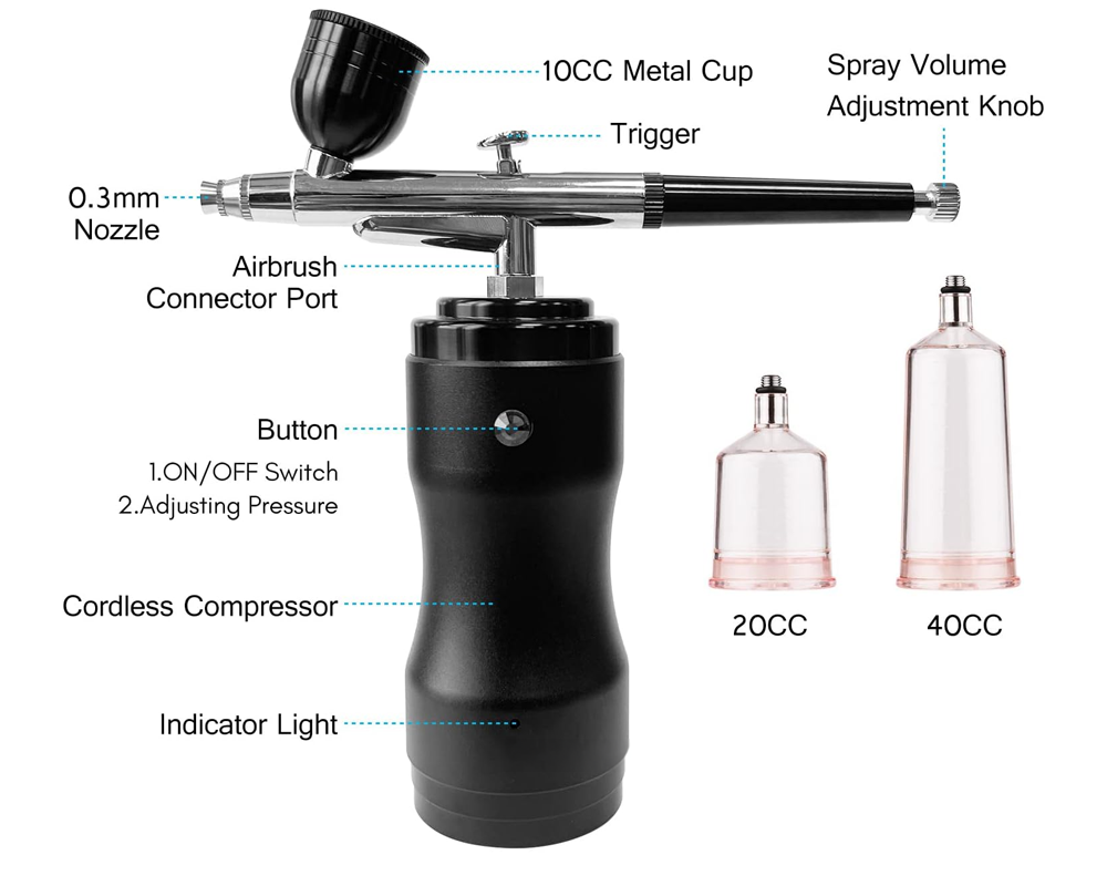 USB rechargeable airbrush