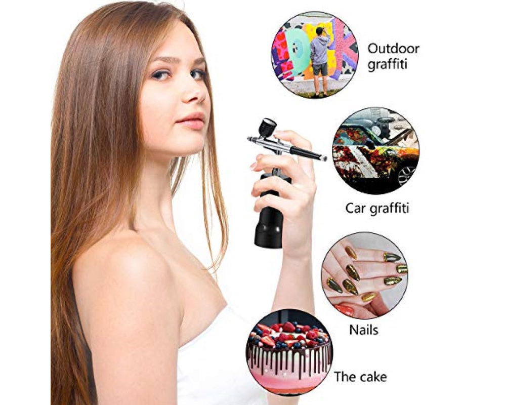Airbrush with adjustable pressure