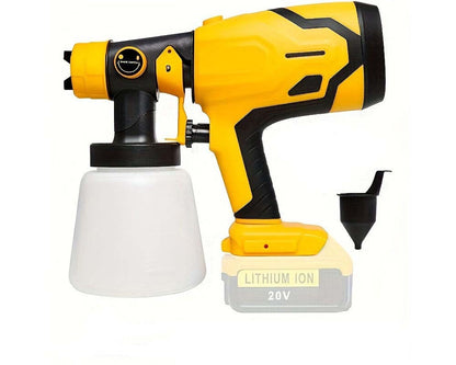 High Pressure Cordless Spray Gun Paint Sprayer Fits Dewalt 18V Battery
