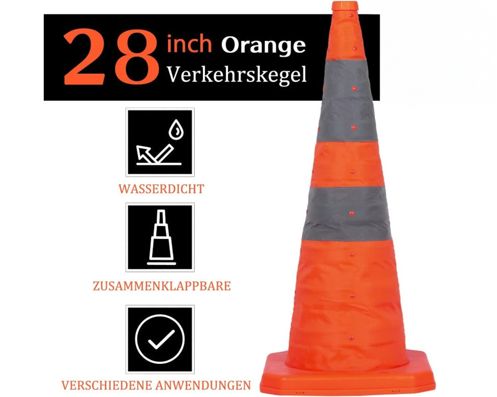 Square base traffic cone