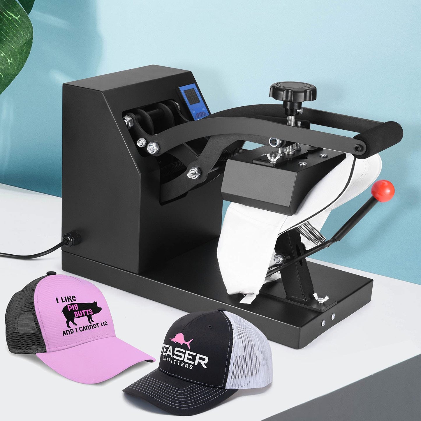 clamshell design heat press