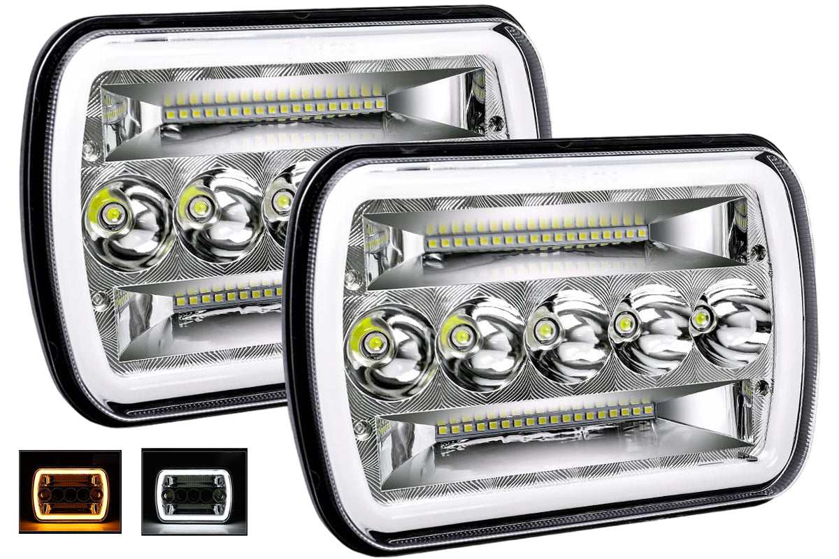 7-Inch LED Work Lights | Multi-Model Compatibility for JEEP for YJ, XJ, TJ, JK, Ram
