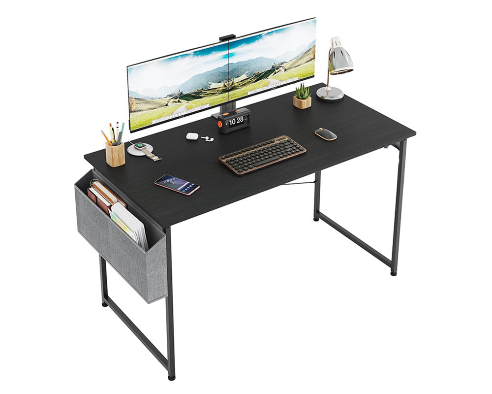 desk with hook and bag