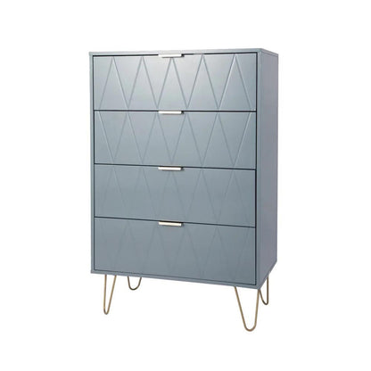 sky blue tallboy dresser front