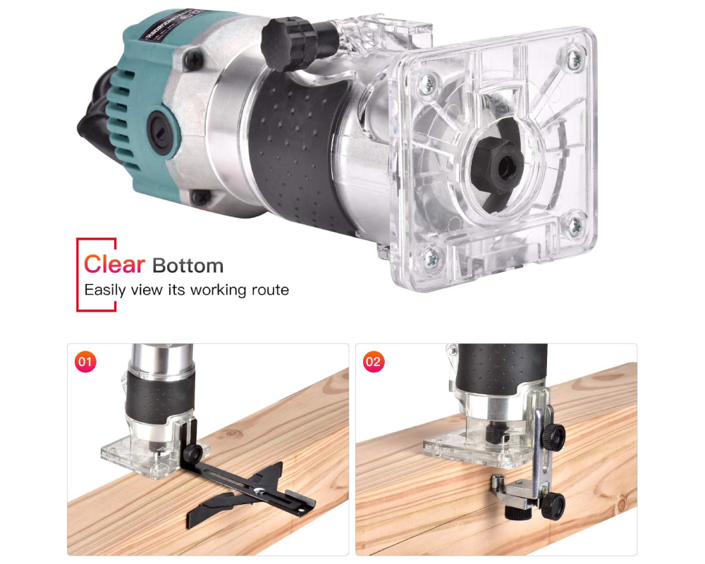 Wood Router with Bit Set Electric Wood Router 800W for DIY & Trimming Work