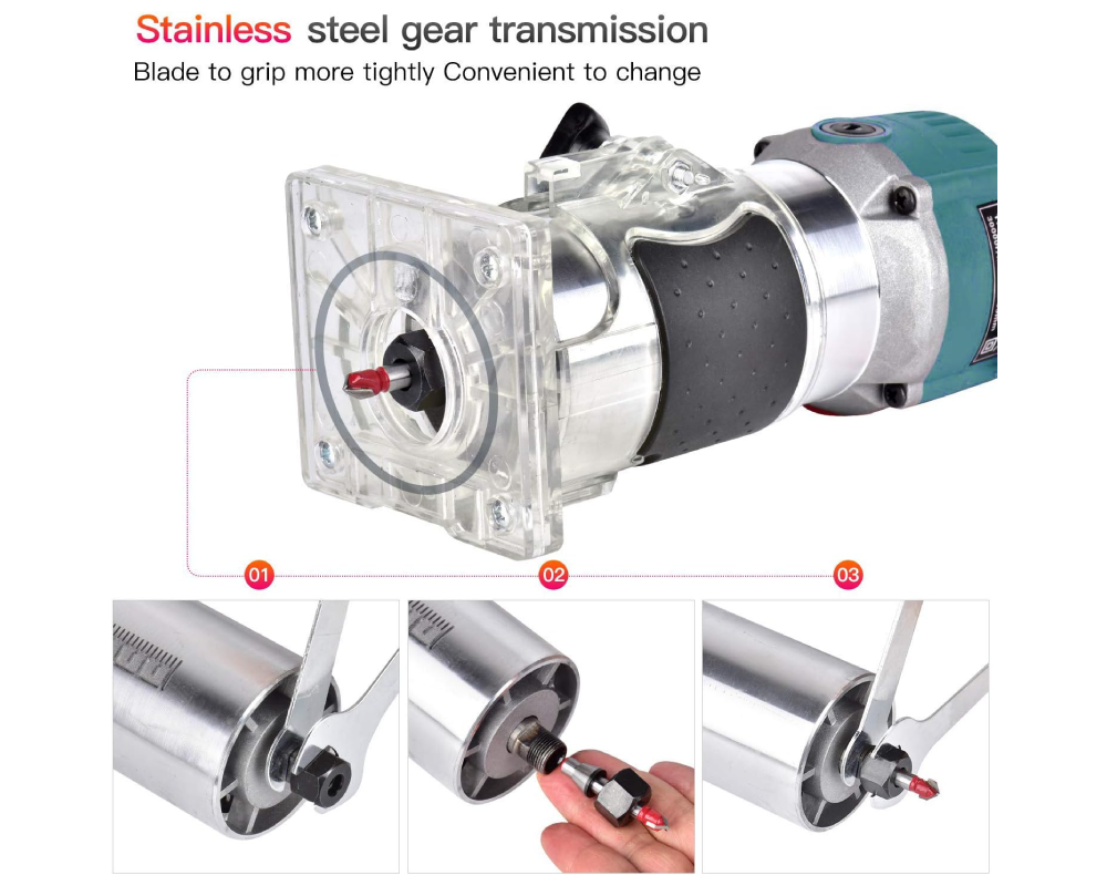 Wood Router with Bit Set Electric Wood Router 800W for DIY & Trimming Work