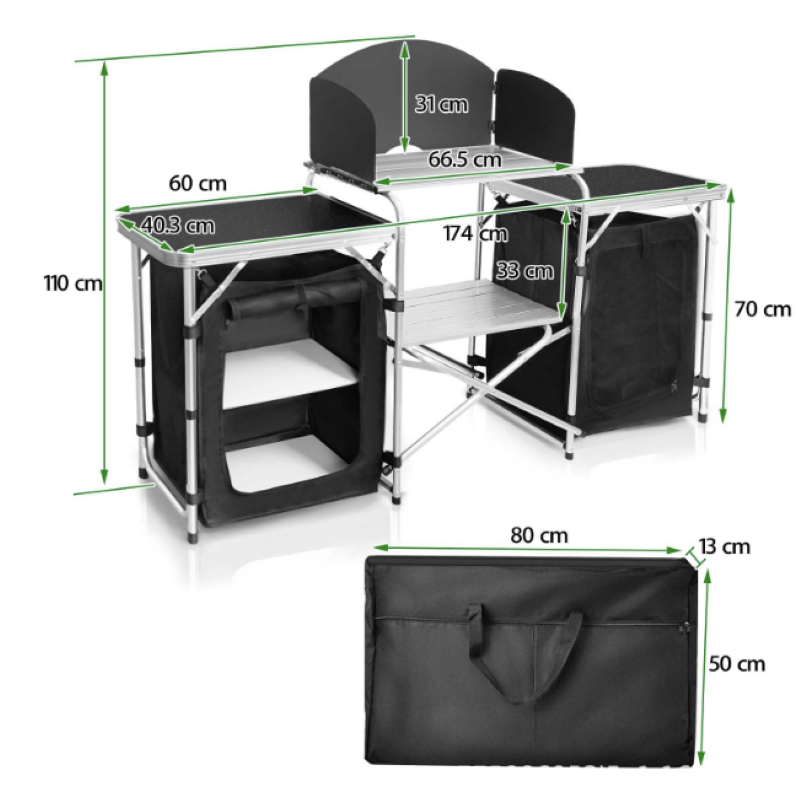 Lightweight camping table