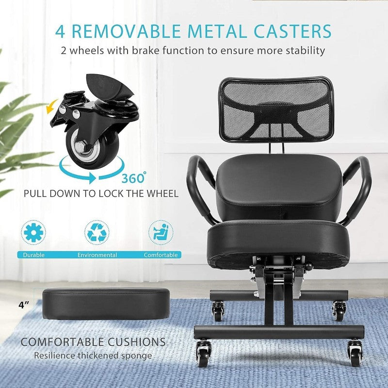 kneeling chair with backrest