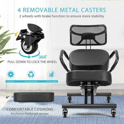 kneeling chair with backrest