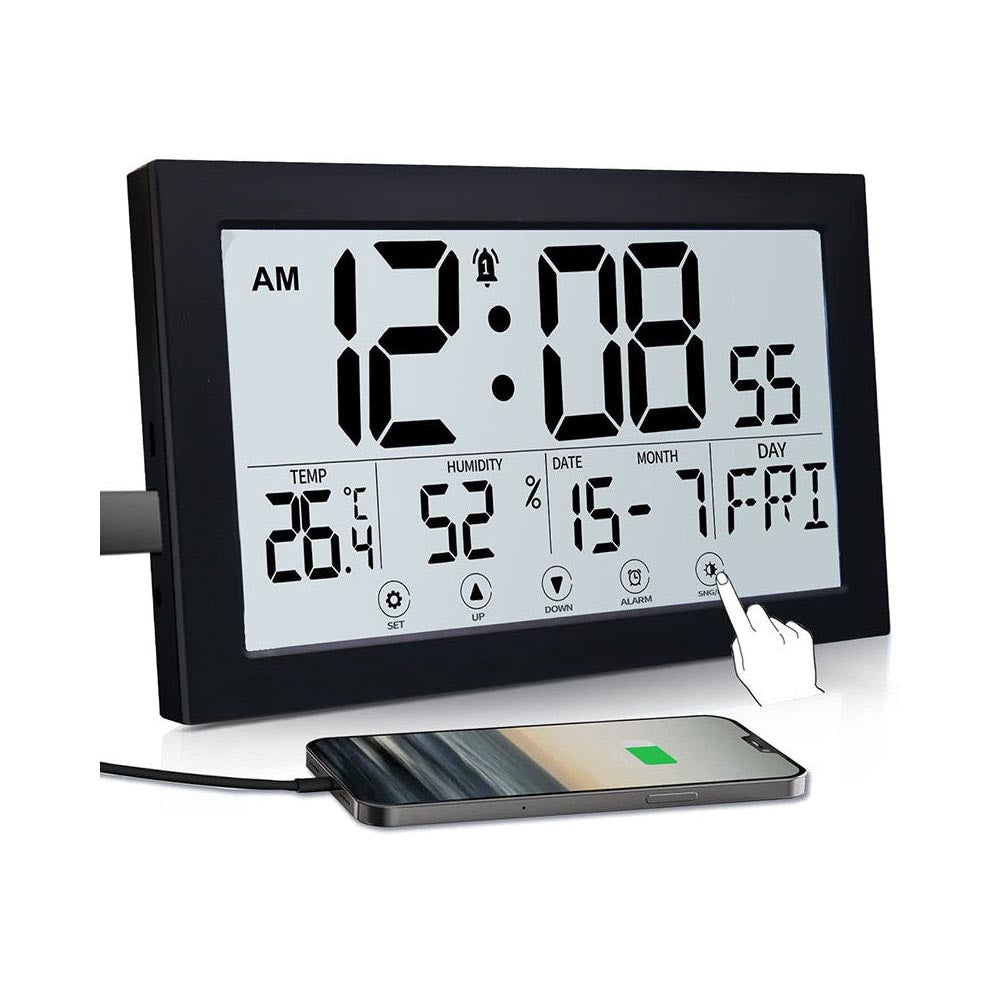 Touchable digital wall clock