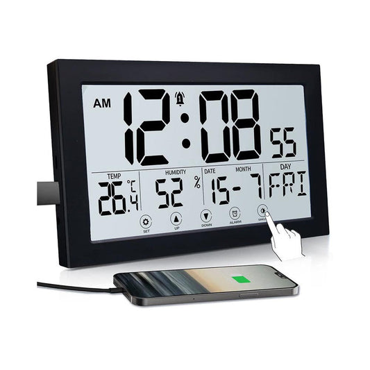 Touchable digital wall clock
