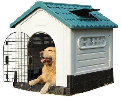 Spacious dog kennel interior