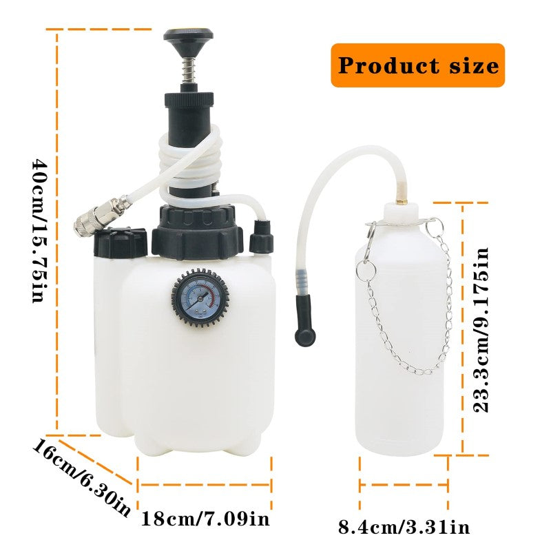 Brake bleeder with pump and tube