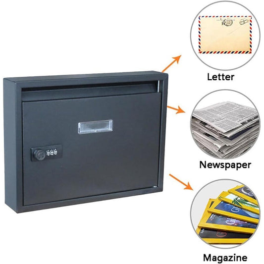Metal wall mounted mailbox