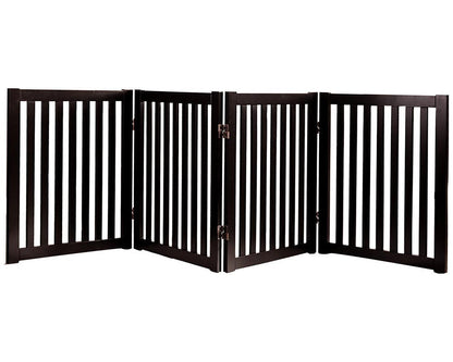 Wooden Pet Safety Gate Barrier Portable Door 3 Panel