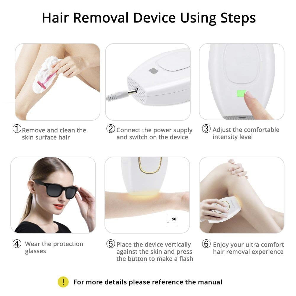 hair removal device size
