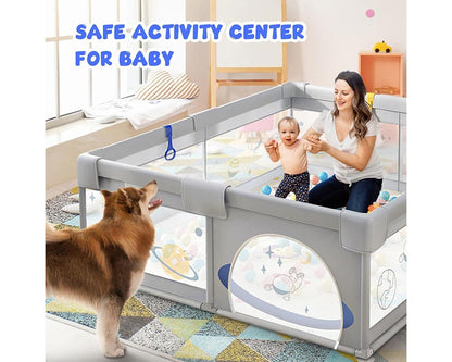 Indoor playpen setup