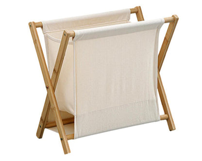 bamboo and cloth hamper
